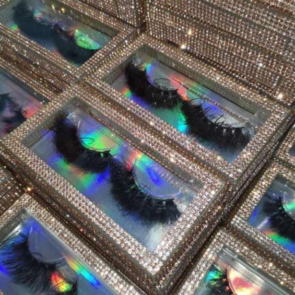 Natural Style 100% Mink Fur Lashes Private Label Fluffy Lashes 18-25mm