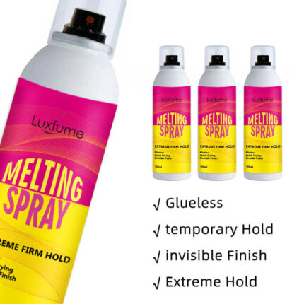 New Arrivals Private Label Aerosol Tank Strong Hold Wig Melting Spray Adhesive Hair Glue Spray Lace Melting Spray